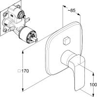 Душевая система Kludi Ameo Хром арт-416720575 — фото 9, Встраиваемые душевые комплекты