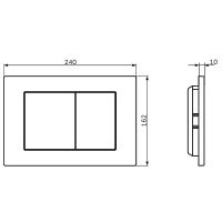 Клавиша смыва AM.PM PrimeFit S Белая глянцевая арт-I090201 — фото 3, Кнопки смыва