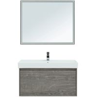 Тумба под раковину Aquanet Nova Lite 100 подвесная Дуб рошелье арт-242579 — фото 4, Тумбы под раковину