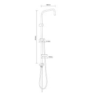 Душевая штанга Хром арт-Agger Abar — фото 2, Штанги для душа
