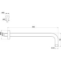 Кронштейн для верхнего душа Aquatek Хром арт-AQ2174CR — фото 2, Кронштейны для верхнего душа