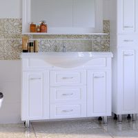 Товар: Тумба под раковину СанТа Монарх 105 Белая арт-700105 - фото 2 Тумба под раковину СанТа Монарх 105 Белая арт-700105 — фото 2, Тумбы под раковину