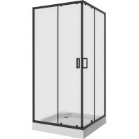 Душевой уголок Niagara Nova 80х80 NG-6888-08 BLACK профиль Черный стекло прозрачное арт-68880811BLACK — фото 1, Квадратные душевые уголки