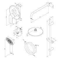 Душевая система Damixa Apollo Хром арт-947530000 — фото 10, Встраиваемые душевые комплекты