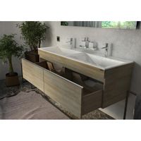 Тумба под раковину Velvex Pulsus 140 арт-tp.PUL.PUL.140.2Y дуб сонома — фото 5, Тумбы под раковину