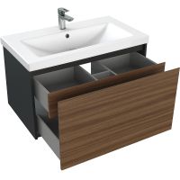 Товар: Тумба под раковину Cersanit Grande 80 подвесная Черная Орех арт-64760 - фото 4 Тумба под раковину Cersanit Grande 80 подвесная Черная Орех арт-64760 — фото 4, Тумбы под раковину
