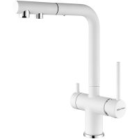 Смеситель для кухни Paulmark Serpentine Белый матовый арт-Se213222-431 — фото 1, Смесители для кухни