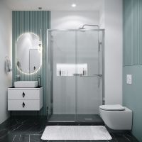 Душевой уголок Grossman Style 110х70 профиль Хром стекло шиншилла арт-120.K33.05.1170.10.02 — фото 3, Прямоугольные душевые уголки