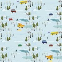 Фреска детская Ortograf Для самых маленьких 32914 Фактура бархат FX Флизелин (2,7*2,7) Голубой, Автомобили/Деревья арт-32914 (бархат FX) — фото 2, Фрески