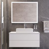 Зеркало Bond Cube 100x80 с подсветкой с сенсорным выключателем арт-M44ZE-10080 — фото 8, Зеркала в ванную комнату