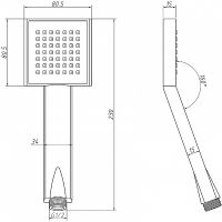 Ручной душ Aquanet Steel AF210-81S-S Сталь арт-245423 — фото 2, Лейки для душа