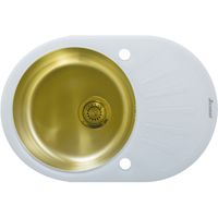 Кухонная мойка Seaman Eco Glass Золото арт-SMG-730W-Gold.B — фото 1, Кухонные мойки