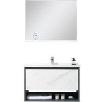 Тумба с раковиной Orans BC-0903 60 подвесная Dark grey White marble арт-903600 — фото 6, Тумбы с раковиной