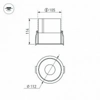 Товар: Встраиваемый светильник Arlight Atlas Черный арт-035463 - фото 2 Встраиваемый светильник Arlight Atlas Черный арт-035463 — фото 2, Точечные светильники