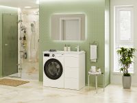 Тумба с раковиной Brevita Grafit 100 R Белая матовая арт-УТ000015080 — фото 6, Тумбы с раковиной