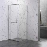 Душевой уголок Veconi Rovigo RV-18 80х80 профиль Хром стекло прозрачное арт-RV18-80-01-C6 — фото 2, Квадратные душевые уголки