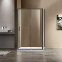 Душевой уголок Vincea Garda 130x90 профиль Вороненая сталь стекло прозрачное арт-VSR-1G9013CLGM — фото 1, Прямоугольные душевые уголки
