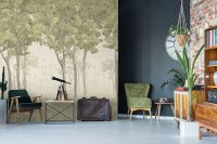 Фреска Ortograf Aurora 34107 Фактура бархат FX Флизелин (4*3) Бежевый/Зеленый, Деревья арт-34107 (бархат FX) — фото 3, Фрески