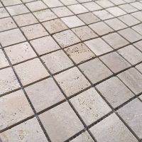 Мозаика Caramelle mosaic Pietrine 7 мм Travertino Beige MAT 30,5x30,5 см арт-00-00003782 — фото 2, Мозаика