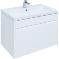 Тумба с раковиной Aquanet Палермо (Moduo) 80 подвесная Белый глянец арт-273123 — фото 2, Тумбы с раковиной