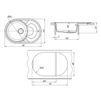 Кухонная мойка Florentina Родос-760 Мокко арт-20.140.D0760.303 — фото 4, Кухонные мойки