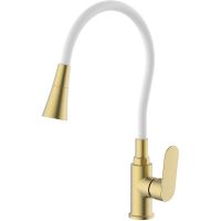 Товар: Смеситель для кухни Splenka Золото матовое Белый арт-S41.43.03 - фото 1 Смеситель для кухни Splenka Золото матовое Белый арт-S41.43.03 — фото 1, Смесители для кухни