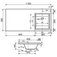Тумба с раковиной Эстет Dallas Luxe 100 R подвесная Белая арт-ФР-00002322 — фото 8, Тумбы с раковиной