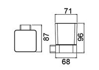 Стакан для зубных щеток Timo Selene Черный арт-14033/03 — фото 3, Стаканы для зубных щеток