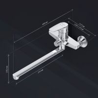 Смеситель для ванны AM.PM Gem универсальный Хром арт-F90A90000 — фото 10, Смеситель для ванны