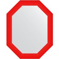 Зеркало Evoform Polygon 96х76 в багетной раме - Красная волна 89 мм арт-BY 7300 — фото 1, Зеркала в ванную комнату