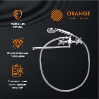 Смеситель для ванны Orange Classic M универсальный Хром арт-M71-211cr — фото 3, Смеситель для ванны