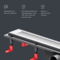 Товар: Душевой лоток AM.PM PrimeFlow 70 с решеткой Хром матовый Cut Gradient арт-W02SC-P11-070-01SB - фото 12 Душевой лоток AM.PM PrimeFlow 70 с решеткой Хром матовый Cut Gradient арт-W02SC-P11-070-01SB — фото 12, Душевые лотки