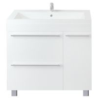 Тумба под раковину 1MarKa Соната 90Н Белая глянцевая арт-У51042 — фото 1, Тумбы под раковину