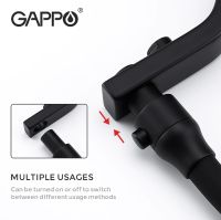 Смеситель для кухни Gappo G17-6 Черный матовый арт-G4317-6 — фото 9, Смесители для кухни