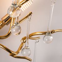 Настенный светильник Divinare Salice Прозрачный Золото арт-3132/01 AP-3 — фото 2, Бра