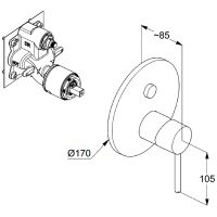 Душевая система Kludi Bozz Белая матовая арт-386585376 — фото 10, Встраиваемые душевые комплекты