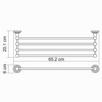 Полка для полотенец WasserKRAFT Isar Темная бронза арт-K-7311 — фото 5, Полки для полотенец