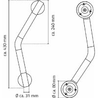 Поручень Ridder Ken Хром Черный арт-А263110 — фото 2, Поручни для ванной