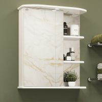 Зеркальный шкаф Onika Карина 60.01 L с подсветкой Белый арт-206009 — фото 1, Зеркальные шкафы в ванную