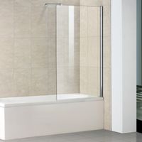 Шторка на ванну WeltWasser WW100 G1 90 профиль Хром стекло прозрачное арт-10000001227 — фото 1, Неподвижные шторки для ванной