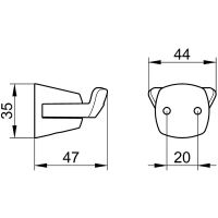 Двойной крючок Keuco City.2 02715 010000 Хром арт-02715010000 — фото 2, Крючки для полотенец