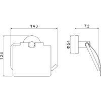 Держатель туалетной бумаги Aquatek Оберон с крышкой Хром арт-AQ4209CR — фото 2, Держатели туалетной бумаги