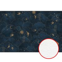 Фреска Ortograf Miracle 33854 Фактура бархат FX Флизелин (4,5*3) Синий/Бежевый, Птицы/Облака/Абстракция арт-33854 (бархат FX) — фото 1, Фрески