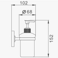 Дозатор для жидкого мыла D-Lin Черный матовый арт-D295222 — фото 2, Дозаторы