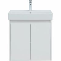 Тумба под раковину Aquanet Nova Lite 60 подвесная Белая глянцевая арт-298847 — фото 1, Тумбы под раковину