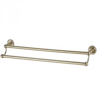 Полотенцедержатель Aquanet 4624D двойной Золото арт-189279 — фото 1, Полотенцедержатели