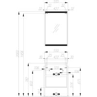 Комплект мебели для ванной STWORKI Кронборг 55 Светлое дерево Серый арт-477717 — фото 9, Комплекты мебели для ванной