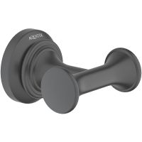 Двойной крючок Aquatek Классик Черный матовый арт-AQ4502MB — фото 1, Крючки для полотенец