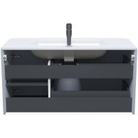 Тумба с раковиной Iddis Edifice 100 подвесная Светло-серая арт-EDI10L0i95K — фото 5, Тумбы с раковиной