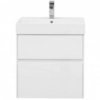 Тумба под раковину Aquanet Бруклин 60 подвесная Белая арт-203958 — фото 1, Тумбы под раковину